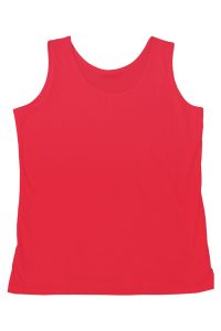 Czerwony podkoszulek damski na ramiączkach