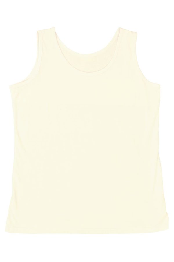Kremowy podkoszulek damski na ramiączkach