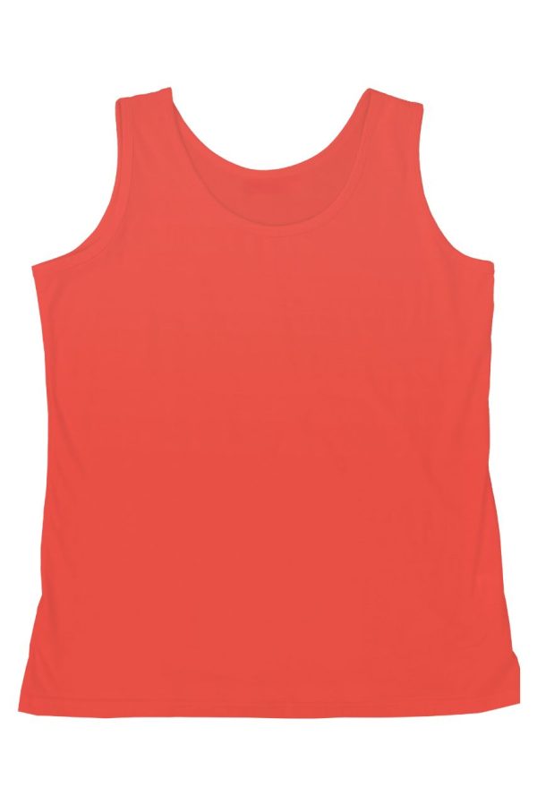 Pomarańczowy podkoszulek damski na ramiączkach