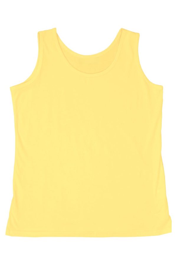 Żółty podkoszulek damski na ramiączkach