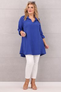 Tunika damska plus size chabrowa