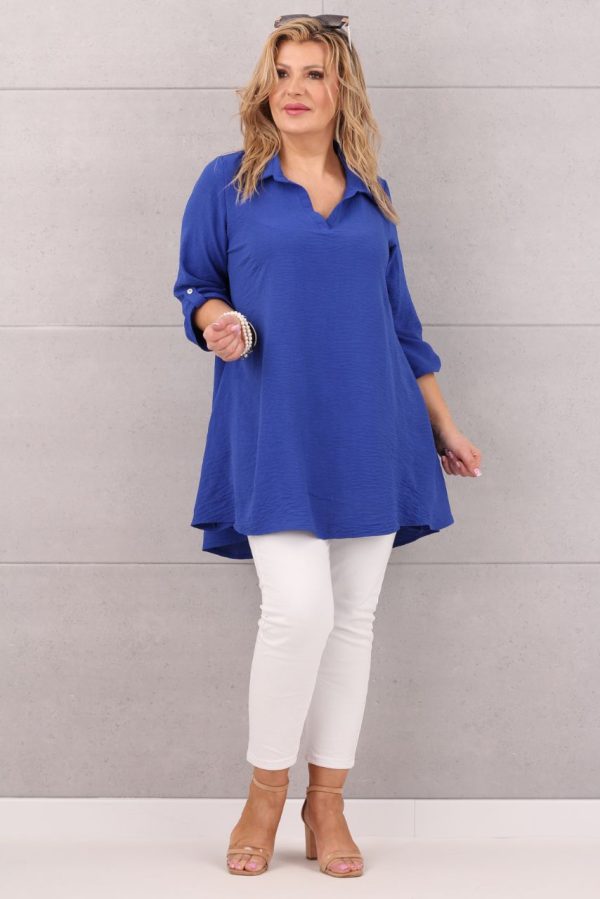Tunika damska plus size chabrowa