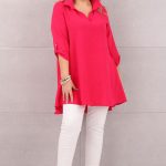 Tunika damska plus size malinowa