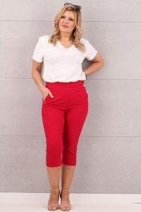 Rybaczki damskie bawełniane czerwone