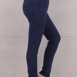 Spodnie jeansowe damskie elastyczne granatowe