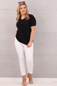 Letnie spodnie damskie 7/8 białe