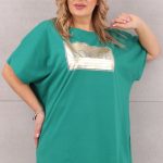 Bluzka z napisem vogue zielona