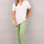 Letnie spodnie damskie 7/8 zielone