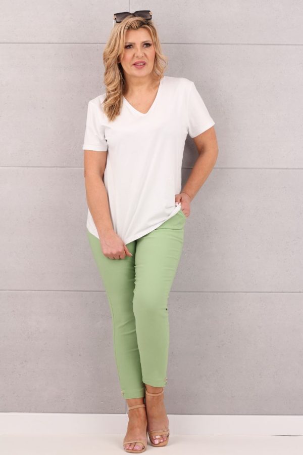 Letnie spodnie damskie 7/8 zielone