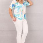 elegancka-bluzka damska-z-krotkim-rekawem-pastelowa (3)