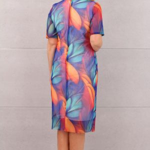 elegancka-sukienka-olowkowa-z-siatki-pomaranczowo-niebieska (3)
