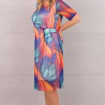 elegancka-sukienka-olowkowa-z-siatki-pomaranczowo-niebieska (5)