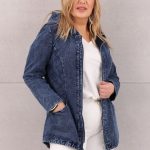 Parka jeansowa z kapturem