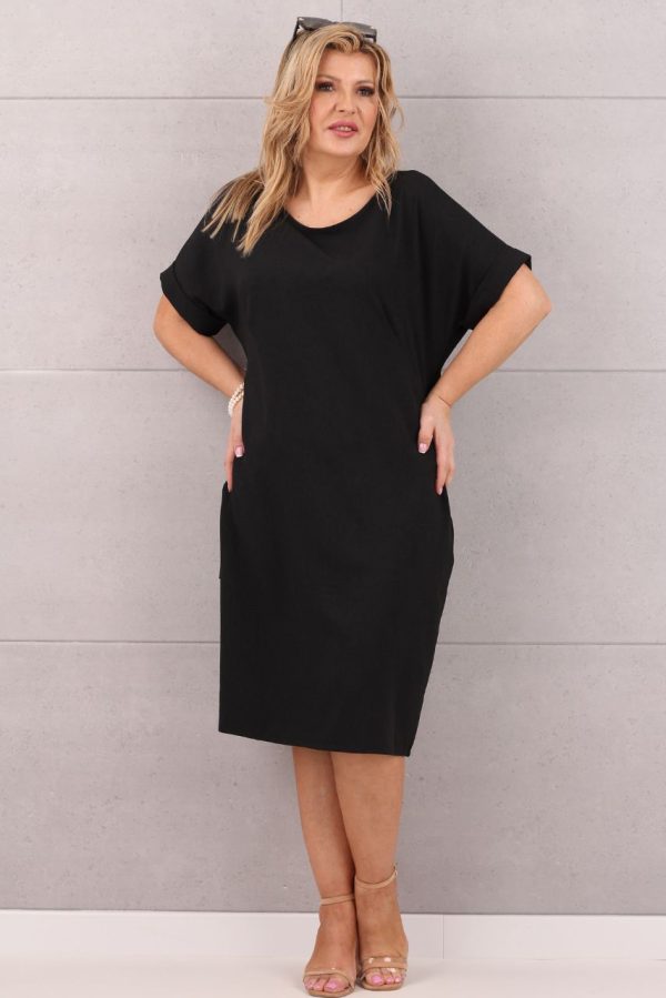 Letnia sukienka z kieszeniami czarna