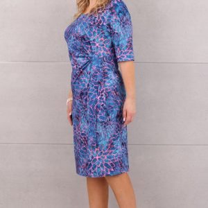 niebiesko-rozowa-sukienka-sciagana-w-pasie-rozeta (1)