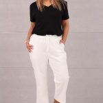 Spodnie rybaczki damskie na lato białe