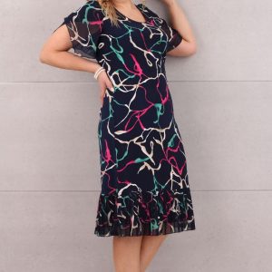 sukienka-z-plisa-na-dole-w-rozowym-wzorze (3)