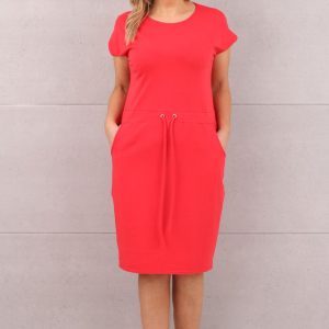sukienka-ze-sznurkiem-w-pasie-czerwona (1)