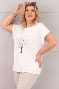 Biała bawełniana bluzka