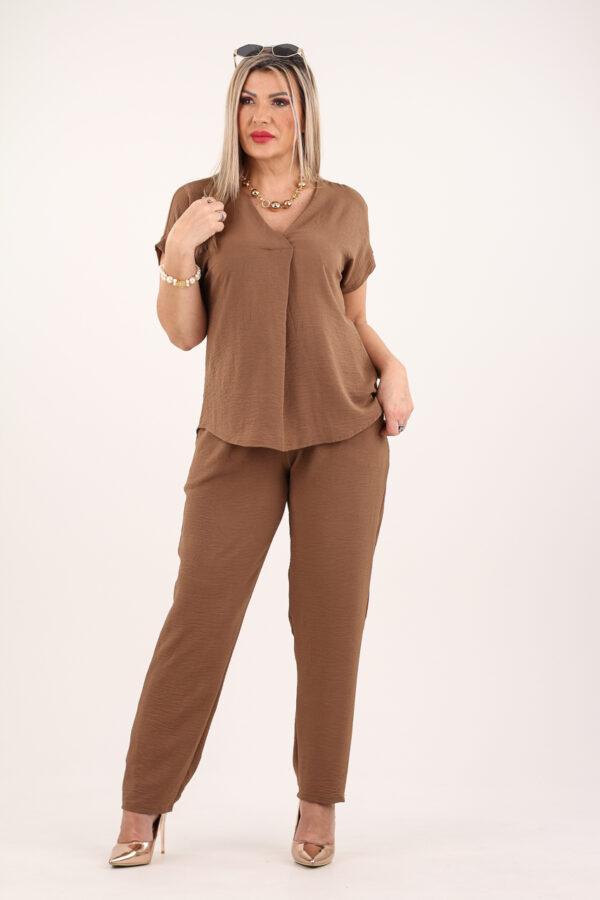 komplet-damski-bluzka-i-spodnie-brazowy (2)