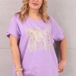 lawendowa bluzka z motylem