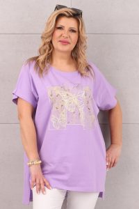 lawendowa bluzka z motylem