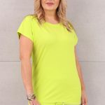 Limonkowa bluzka z troczkami