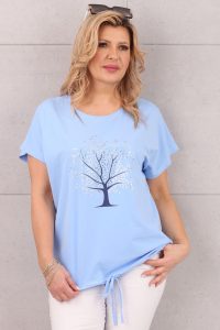 Niebieska bawełniana bluzka