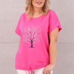 Różowa bawełniana bluzka