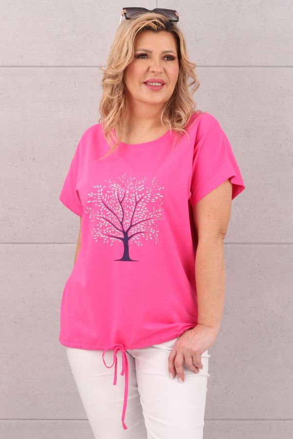 Różowa bawełniana bluzka