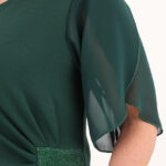 sukienka-z-marszczeniem-w-talii-butelkowa-zielen (1)