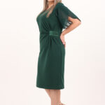 sukienka-z-marszczeniem-w-talii-butelkowa-zielen (3)