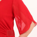 sukienka-z-marszczeniem-w-talii-czerwona (1)