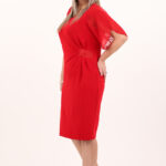 sukienka-z-marszczeniem-w-talii-czerwona (3)