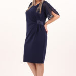 sukienka-z-marszczeniem-w-talii-granatowa (3)