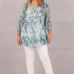 szyfonowa tunika błękitna