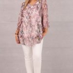 Szyfonowa tunika różowa