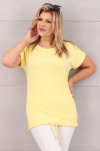 Żółta bluzka z troczkami
