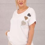 Bluzka w serduszka biała