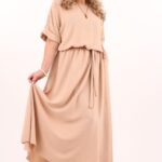 Elegancka sukienka maxi beżowa