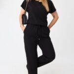 Wyszczuplający kombinezon damski plus size czarny