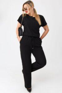 Wyszczuplający kombinezon damski plus size czarny