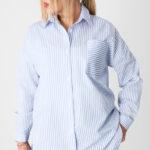 Bawełniana koszula w biało-niebieskie paski