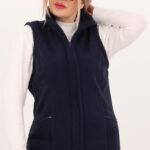 Kamizelka damska XXL polarowa granatowa