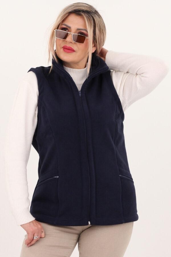 Kamizelka damska XXL polarowa granatowa