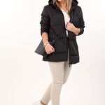 Kurtka damska przejściowa z kapturem czarna
