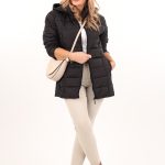 Kurtka przejściowa damska pikowana czarna