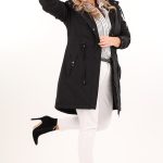 Parka z kapturem czarna