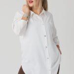 Elegancka koszula damska plus size biała