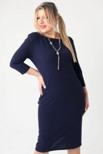 Prosta elegancka sukienka granatowa